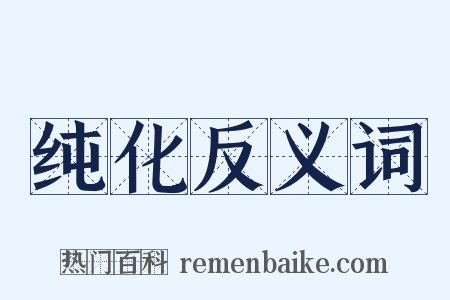 纯化反义词是什么意思的图片